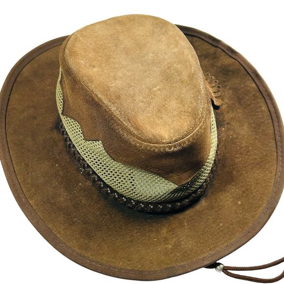 Monterey Bay 8" SIROCCO Unisex Hat Suede Leather Mesh USA - Picture 6 of 16